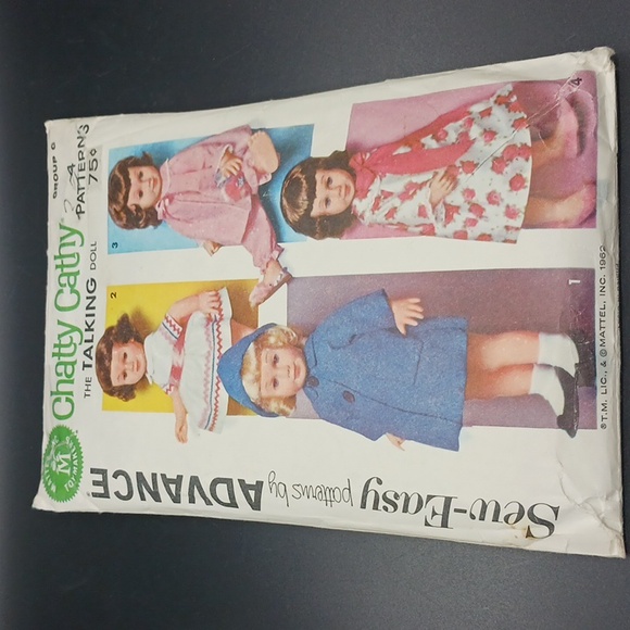 Chatty Cathy Talking Doll 4 Patterns   Mattel Toy Makers 1962  Vintage Patterns - Picture 3 of 5